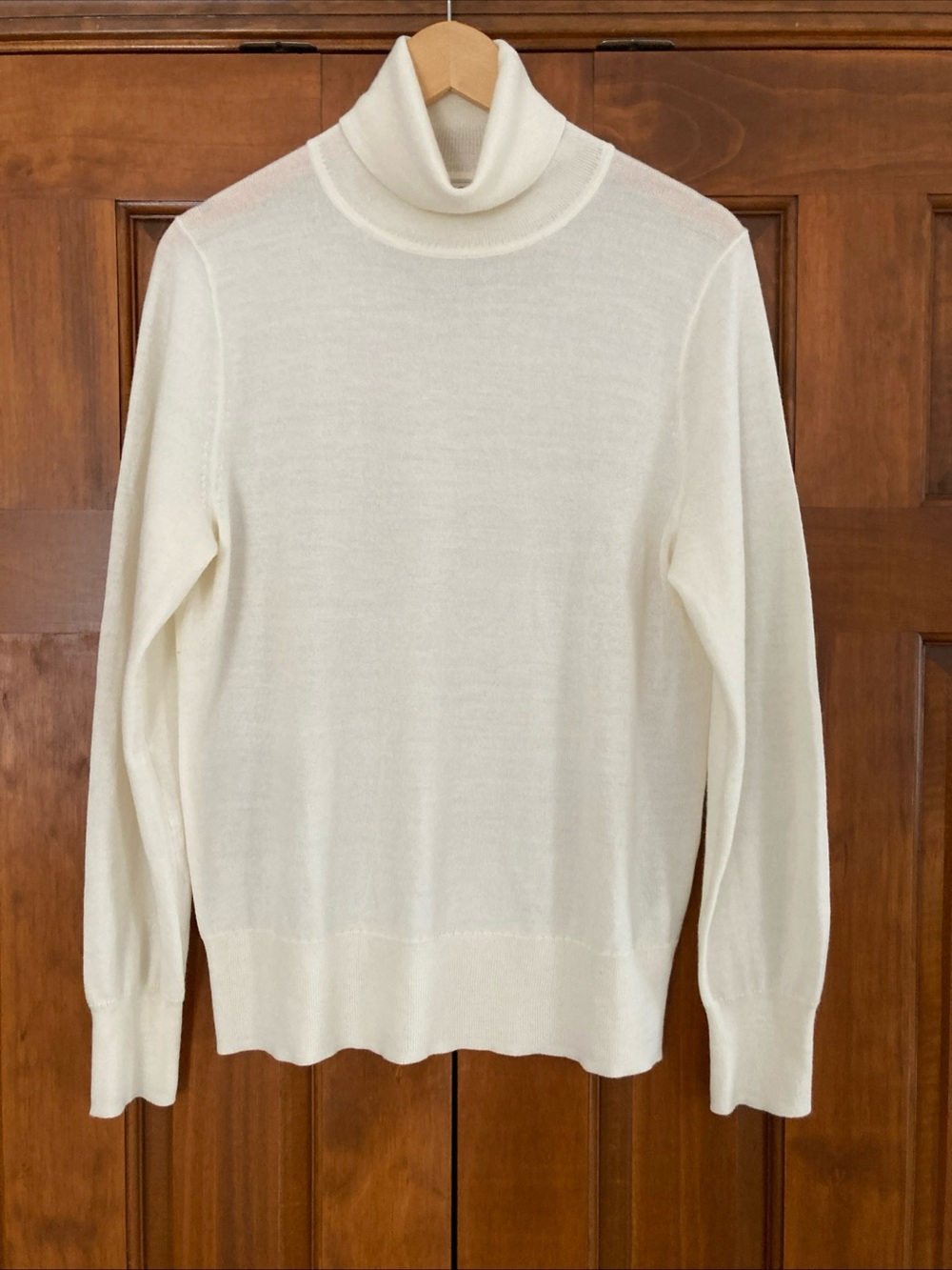 J. Crew Ivory merino wool blend Turtleneck Sweater women’s size XL